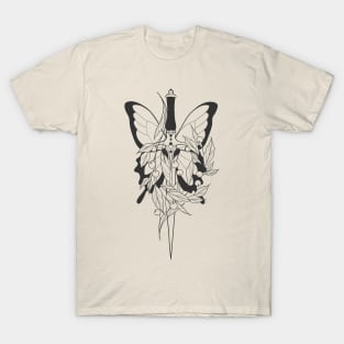 Butterfly Dagger (Line Art) T-Shirt